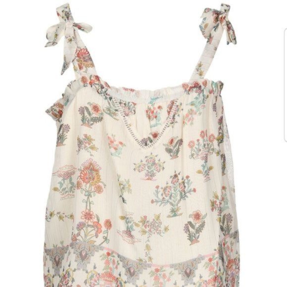 NWT NAF NAF floral sleeveless tank top women'ssize 8 (116)